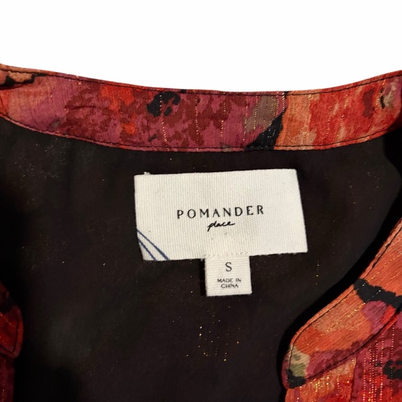 Tuckernuck Pomander Place Rose Chiffon Kenzo Mini Dress Floral Tinsel Small - Picture 6 of 8